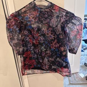 Anthropologie Floral Blouse